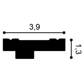 wymiary Listwa sufitowa gładka CX160